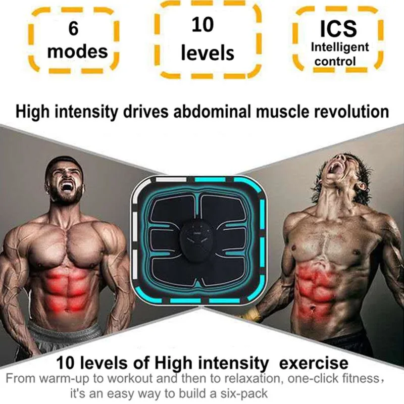 Intelligent EMS Technology Portable Home Style Body Beauty Care Machine Muscle Trainer Paste for Abdominal, Arms and Legs