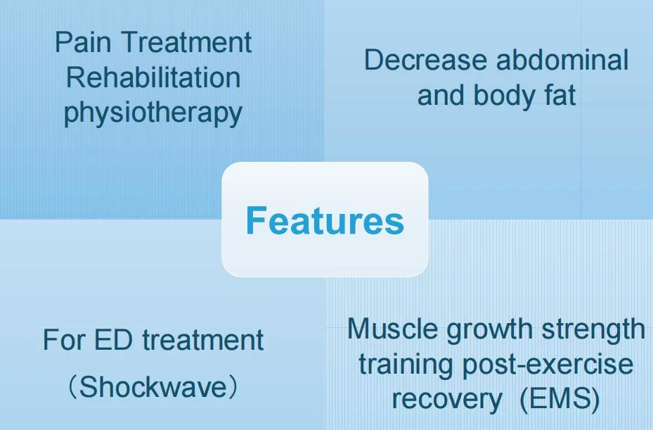 Newest EMS Muscle Stimulation+Electromagnetic Shockwave Treatment Therapy Machine