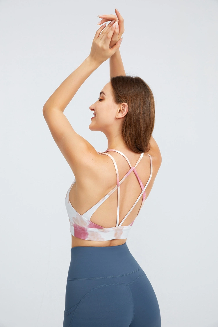 2022 Tight Yoga Bra Running Fitness Vest Women′ S Bra Bra Shockproof Sports Underwear
