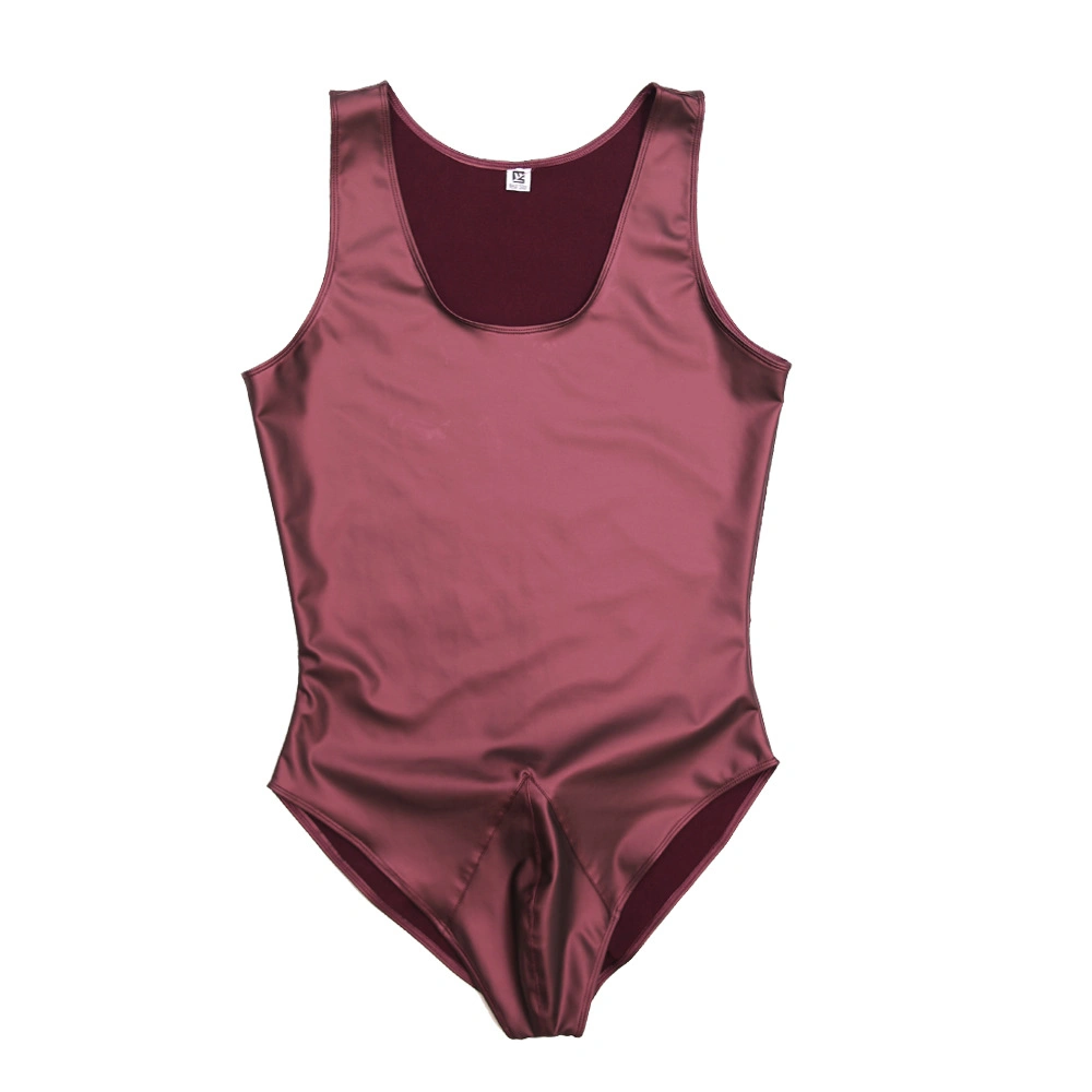 Mog Men′s Sexy Tight-Fitting Vest Nb15 Thin High-Elastic Latex Ammonia Beam Body Underwear