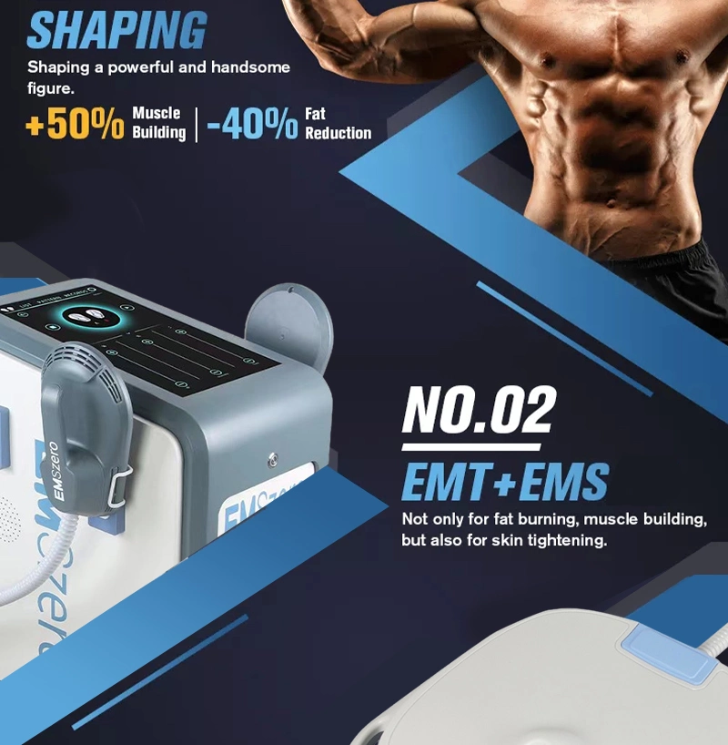 Upgrade EMS 2 Handles 4 Handles Hi EMT EMS Muscle Stimulator Body Slimming Shaping Machine Vacuum Butt Lifting Machine