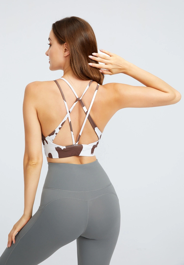2022 Tight Yoga Bra Running Fitness Vest Women′ S Bra Bra Shockproof Sports Underwear