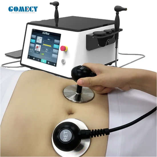 3 en 1 EMS Tecar Diathermy Extracorporeal Shockwave Therapy Machine avec 448kHz