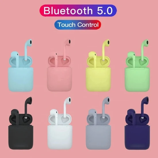 Inpods Bluetooth sans fil 12 PRO I12 couleur métallique fini Tws écouteurs pour téléphones mobiles