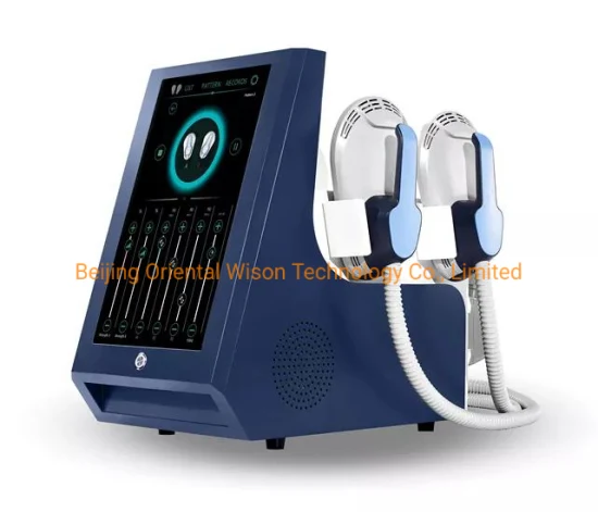 Entraîneur portatif de stimulateur de muscle de logo d'OEM pour le corps avec la machine de beauté d'EMS de doubles poignées